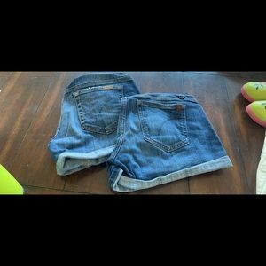 2 pair Joes Jeans maternity over the bump Jean shorts a pea in the pod size 27